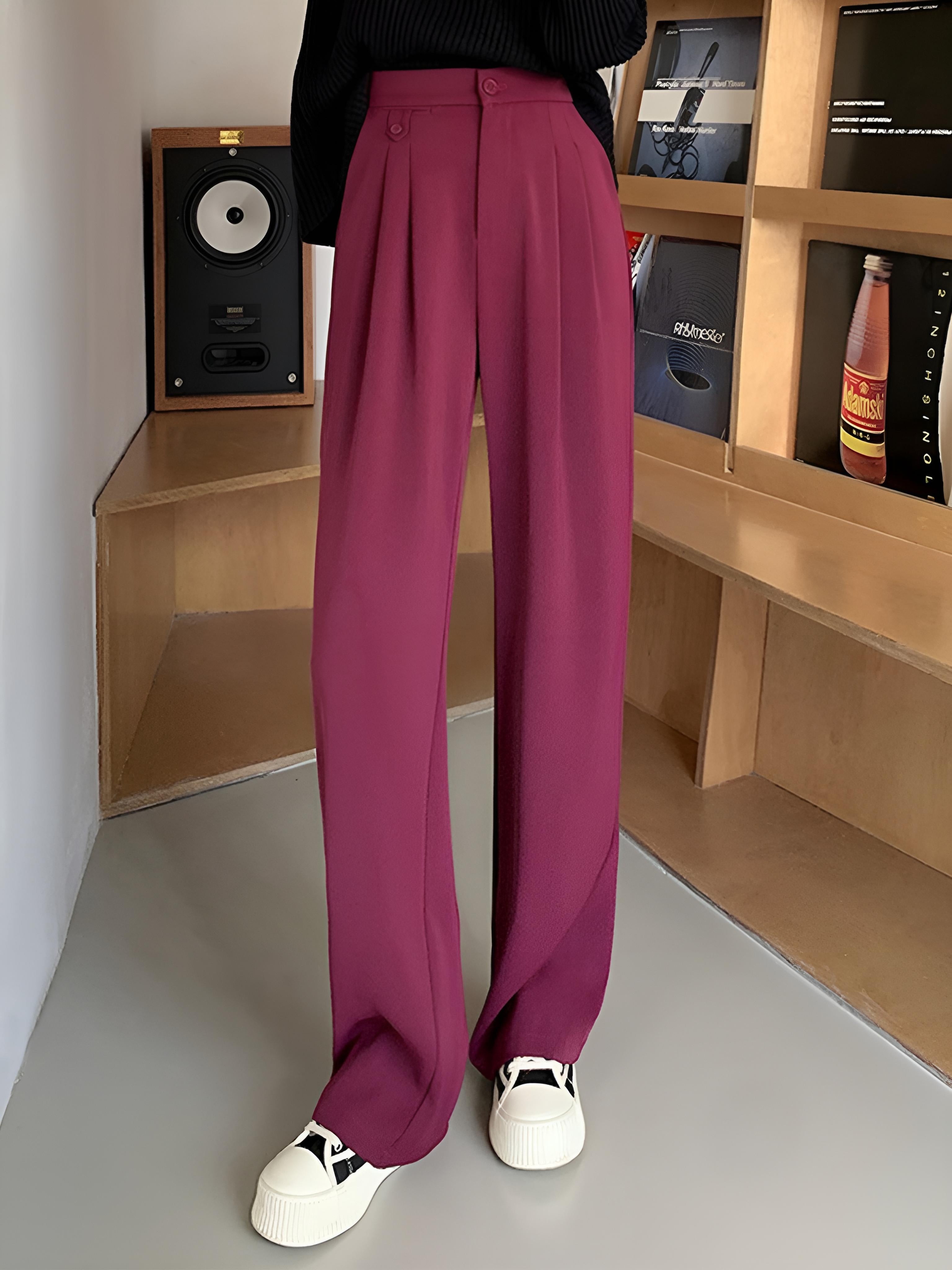 Comfy Wide-Leg Pants - Ahaselected
