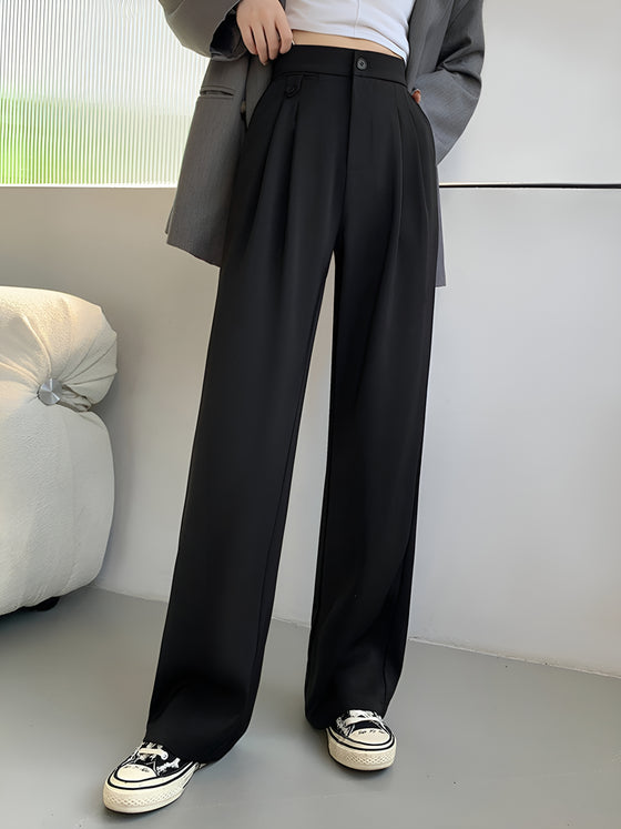 Flowy High-Waisted Palazzo Wide-Leg Pants | Ahaselected