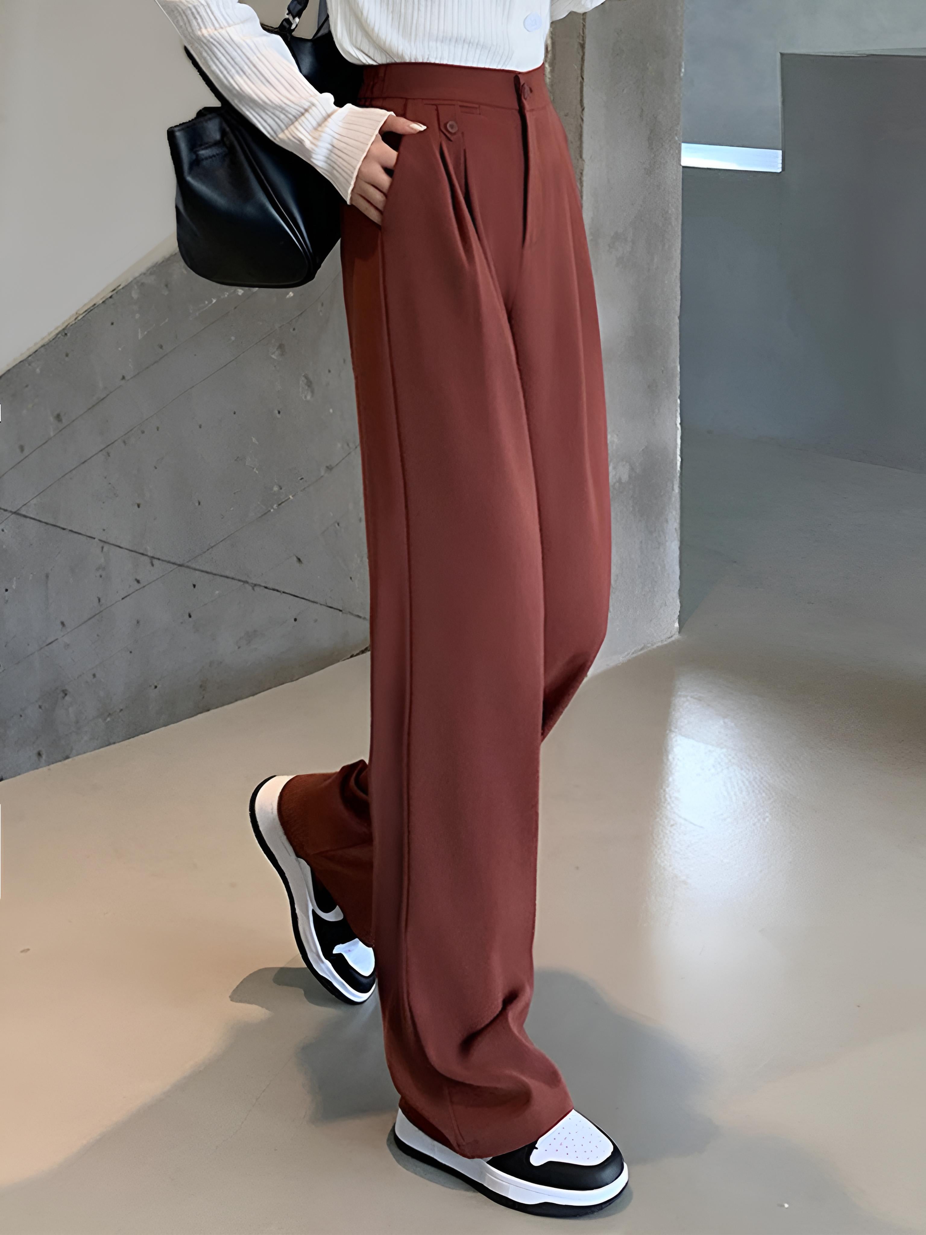 Comfy Wide-Leg Pants - Ahaselected