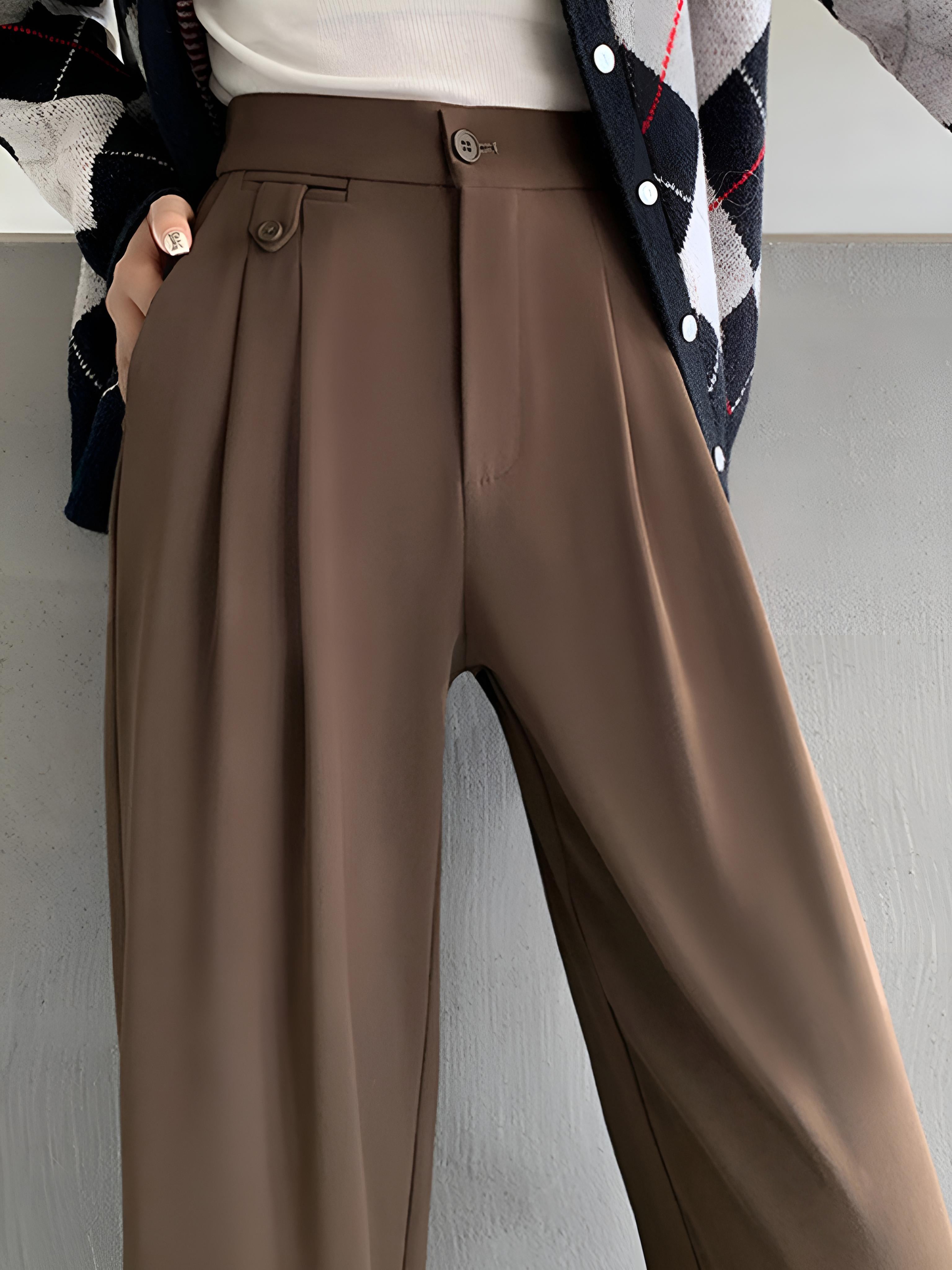 Comfy Wide-Leg Pants - Ahaselected