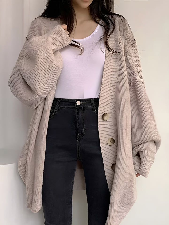 Puff Sleeve Oversize Cardigan