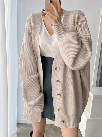 Puff Sleeve Oversize Cardigan