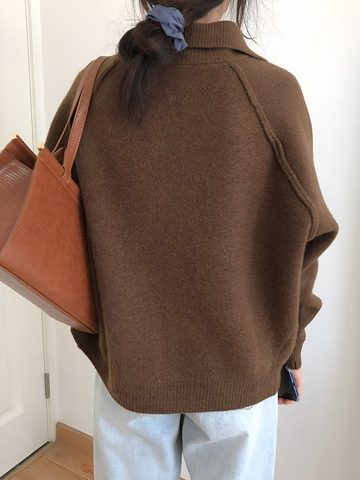 Lapel Full Buttoned Sweater