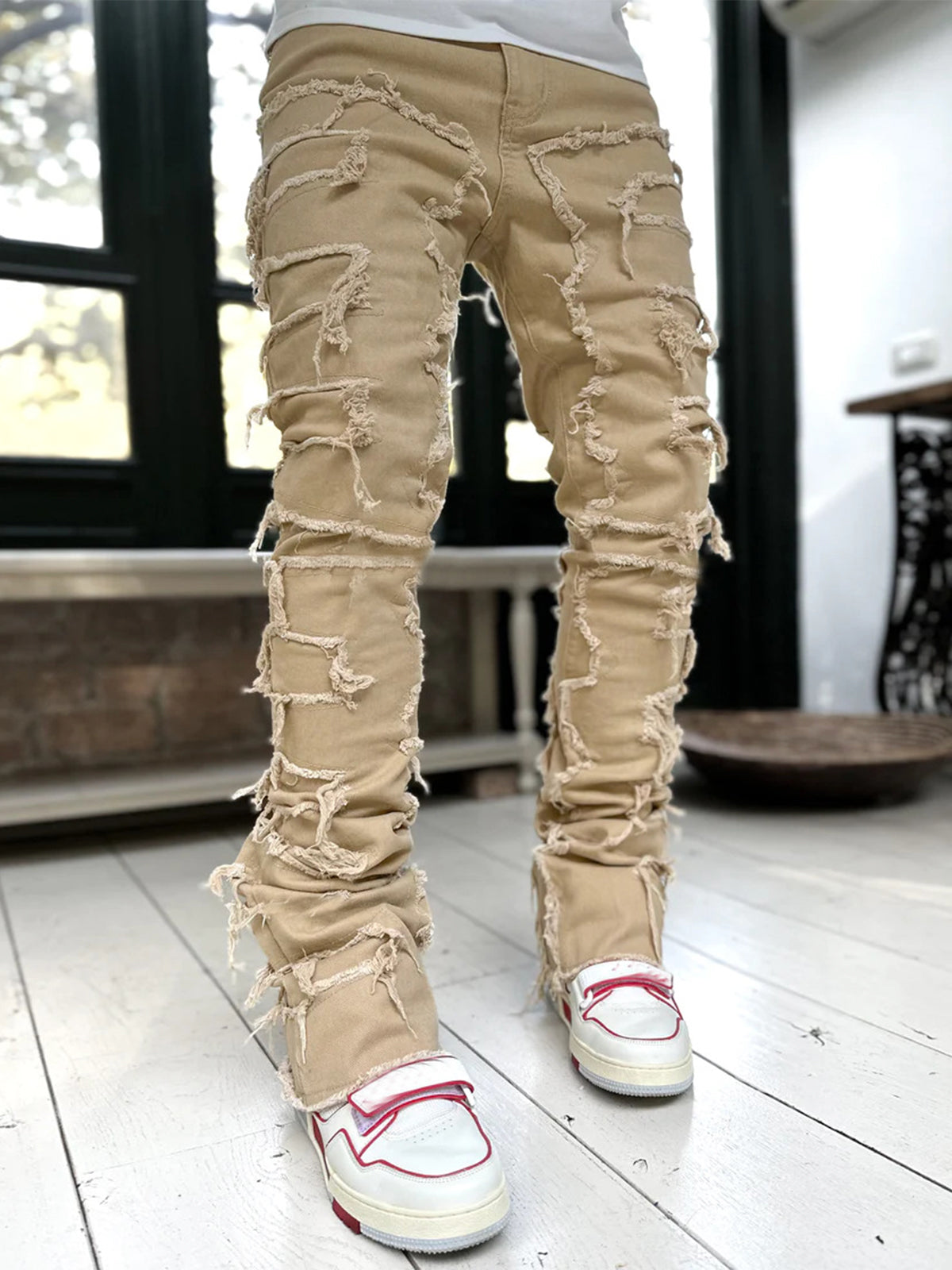 Tassel Trim Denim Pants Street Jeans - Ahaselected