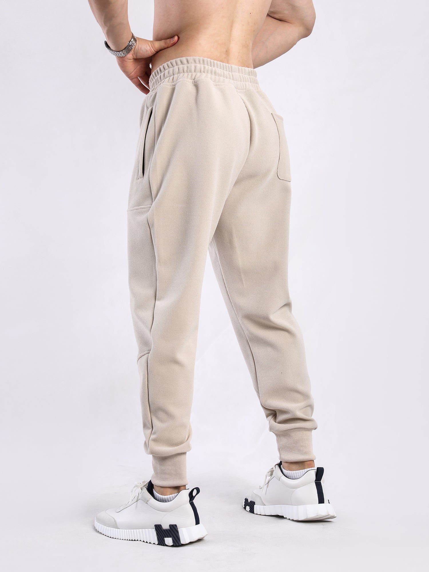 Soft Waffle Texture Performance Joggers - Ahaselected
