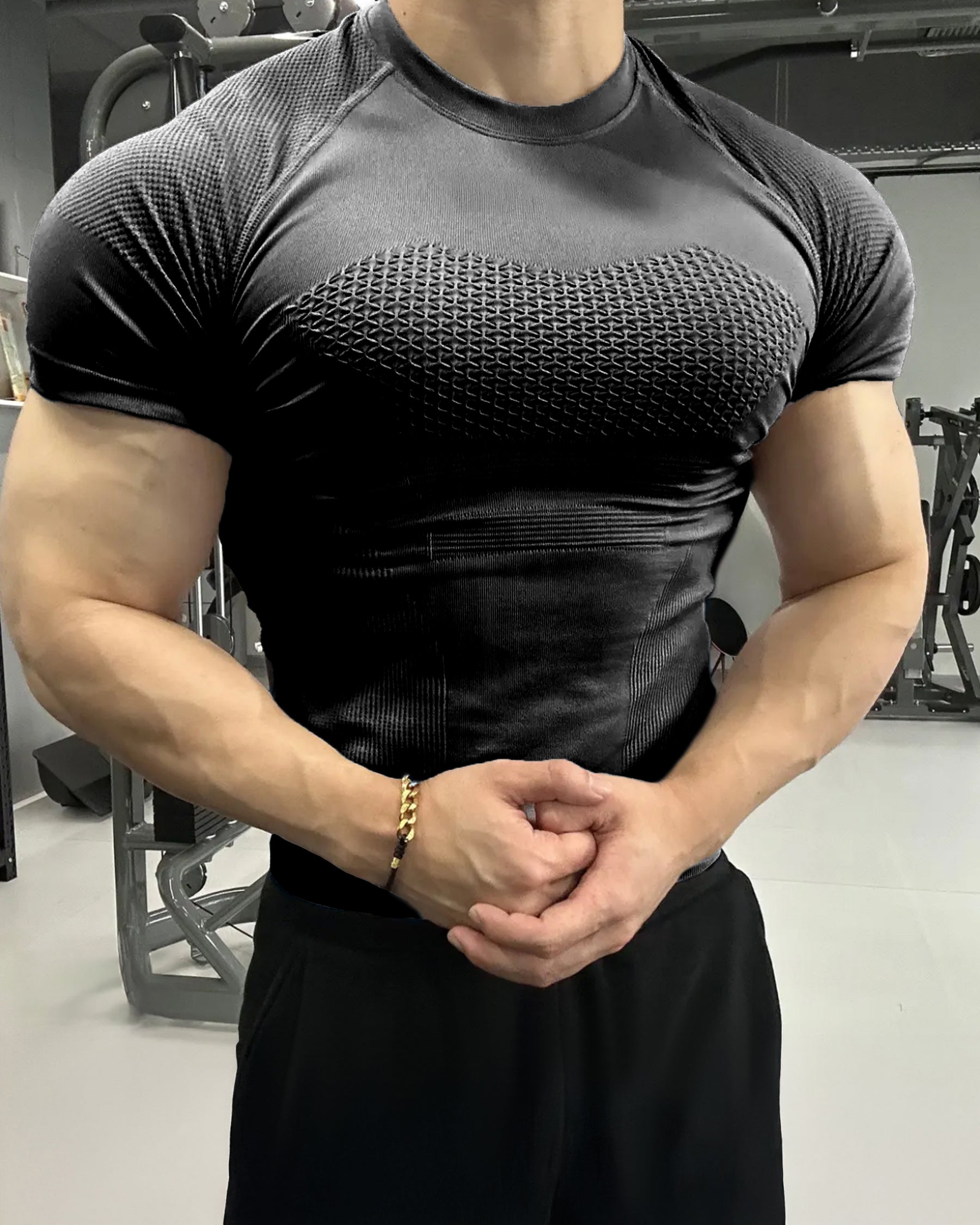 Seamless Quick-Dry Skinny Compression Tee - Ahaselected