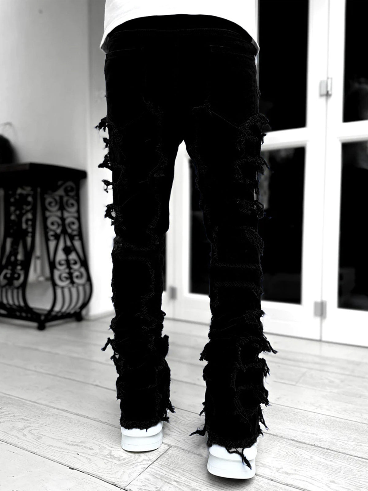 Tassel Trim Denim Pants Street Jeans - Ahaselected