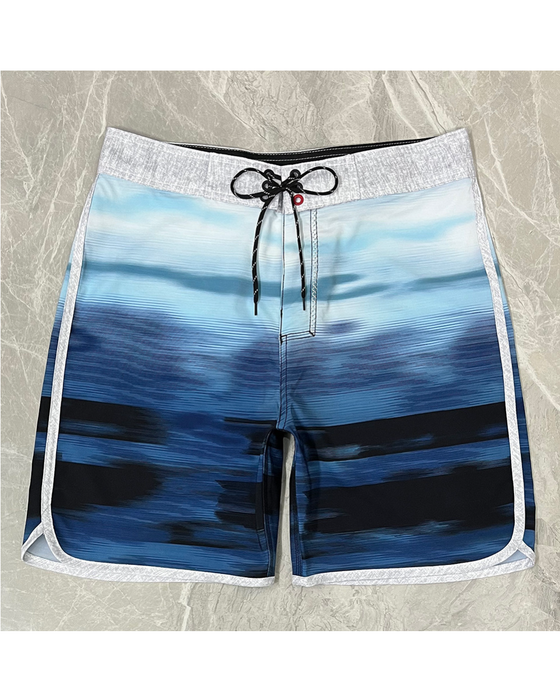 Men’s 7” Inseam 4-Way Stretch Water-Repellent Board Shorts(Blue Collection)