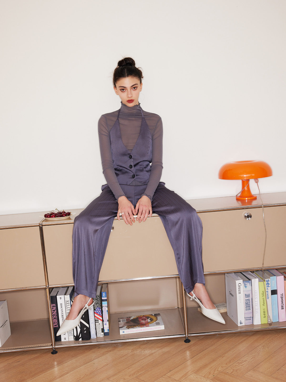 Chic V-neck Striped Vest & Palazzo Pants 2 Pieces Set - Ahaselected