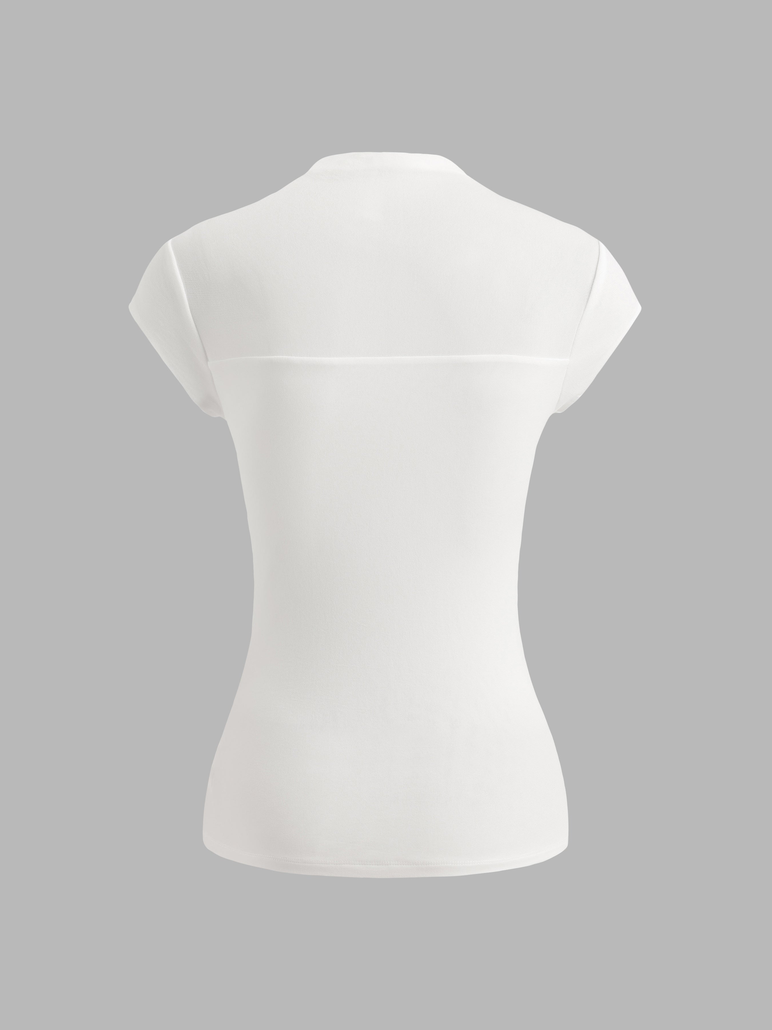 Sleeveless High Neck Mesh Top - Ahaselected