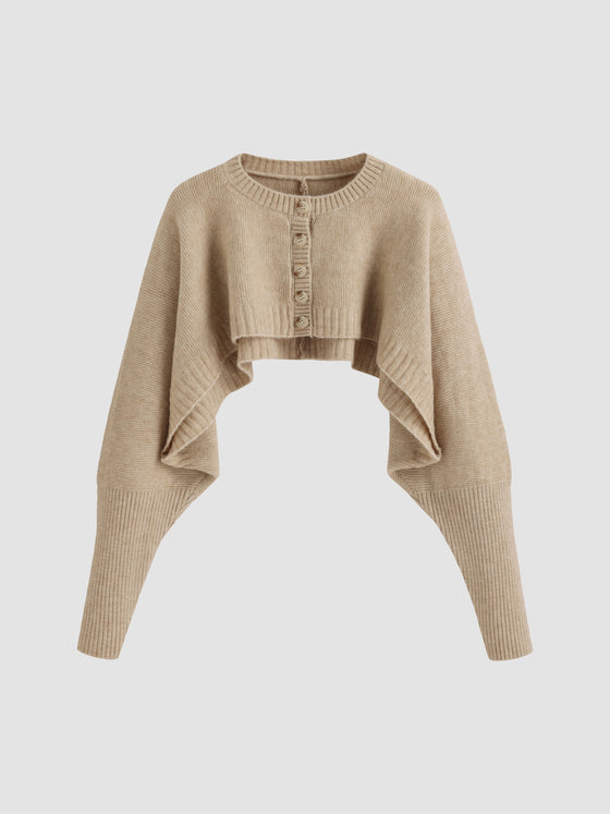Cozy Cropped Button Up Cardigan - Ahaselected