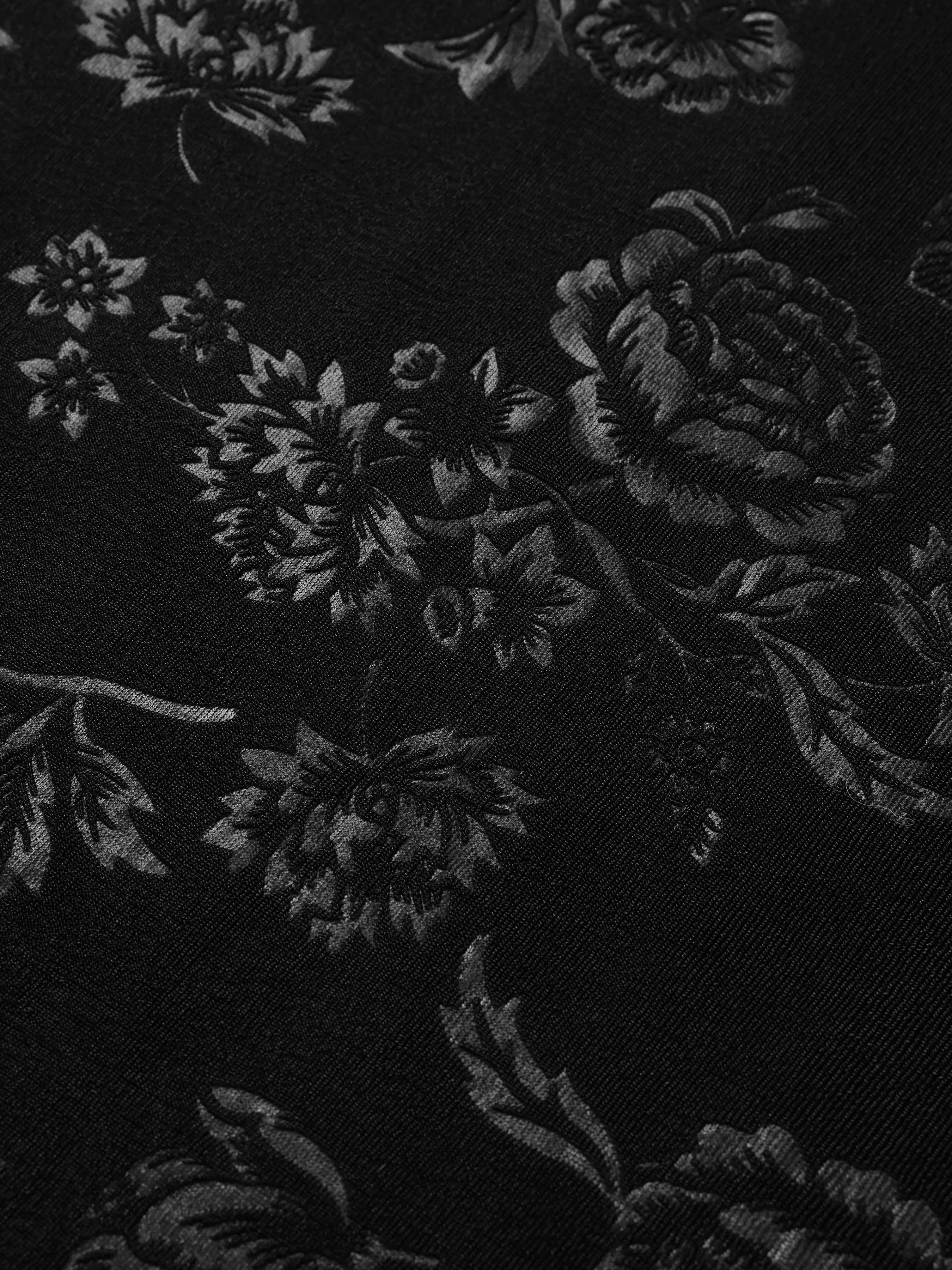 Knitted Floral Pattern Fishtail Long Skirt - Ahaselected