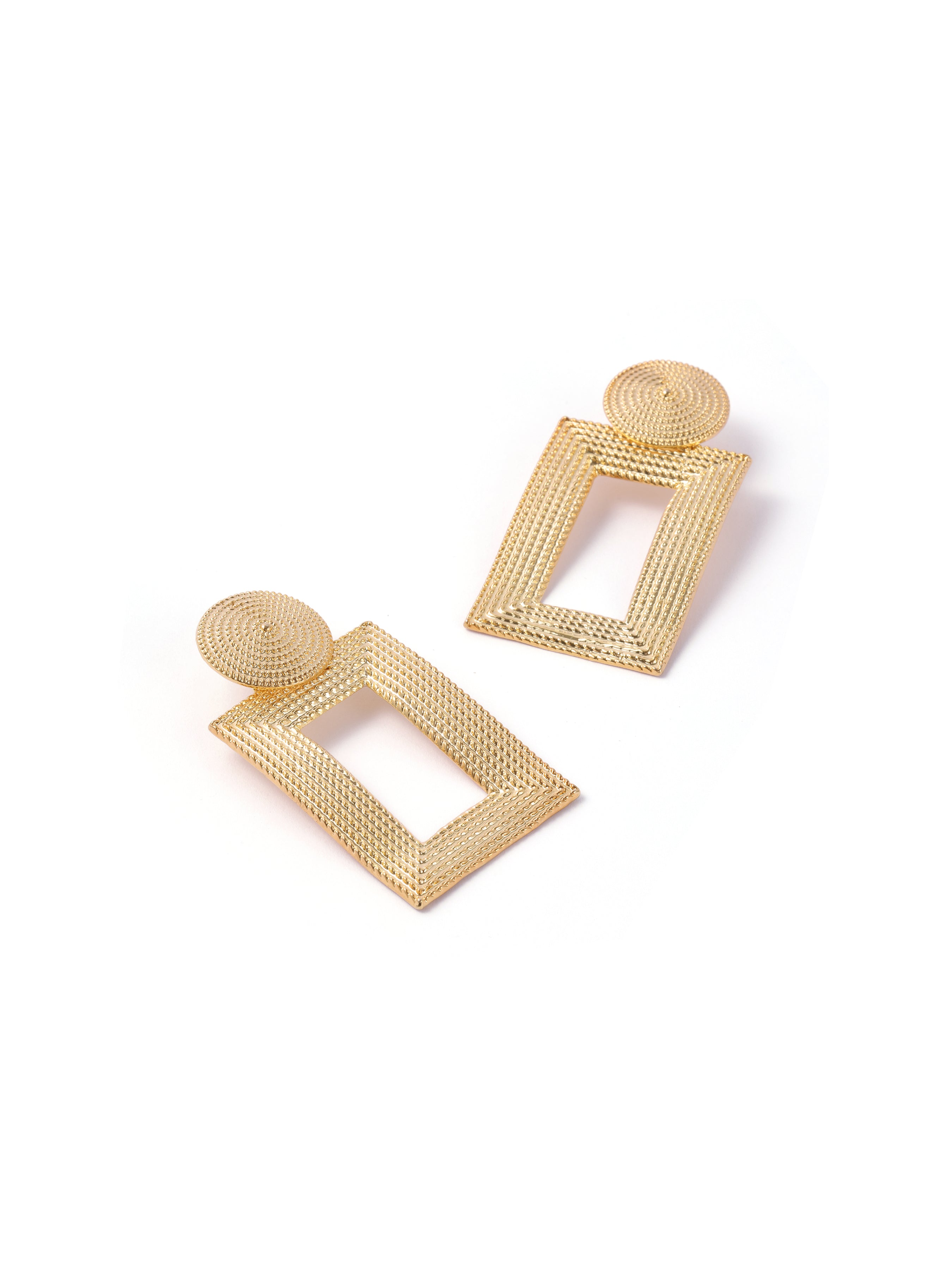Women's Statement Metal Geometric Earrings - Ahaselected