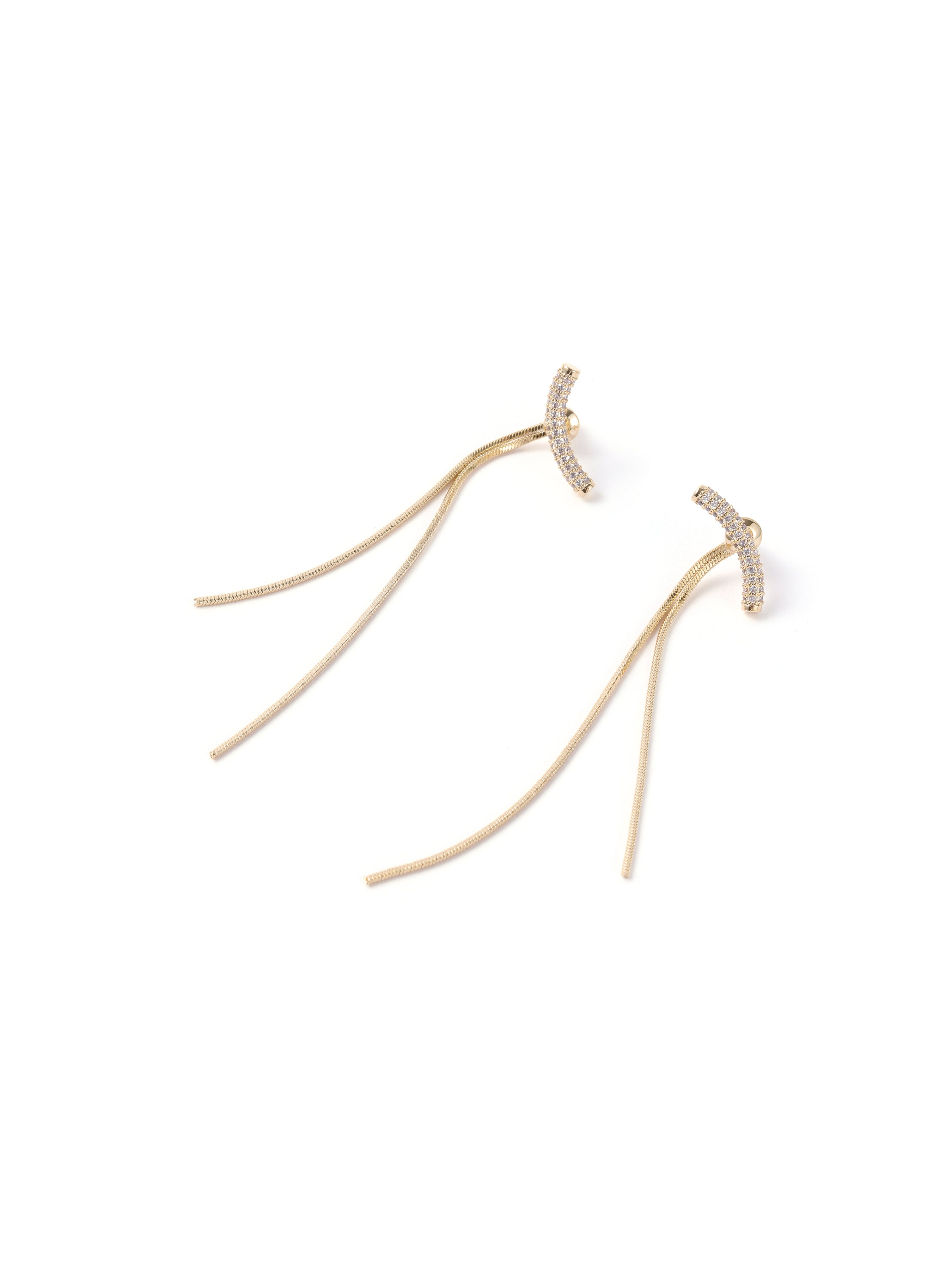 Metallic Tassel Earrings - Ahaselected