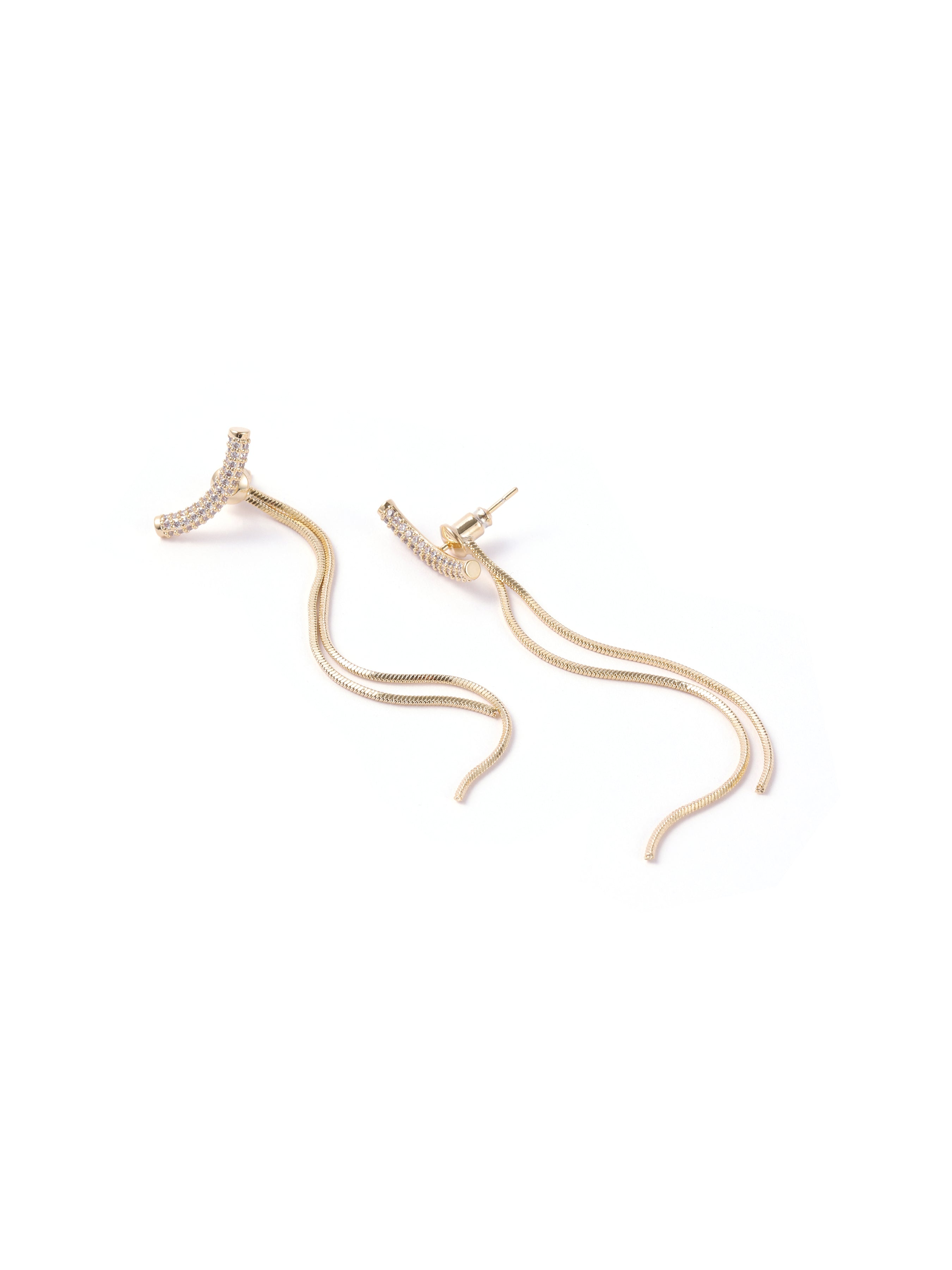 Metallic Tassel Earrings - Ahaselected