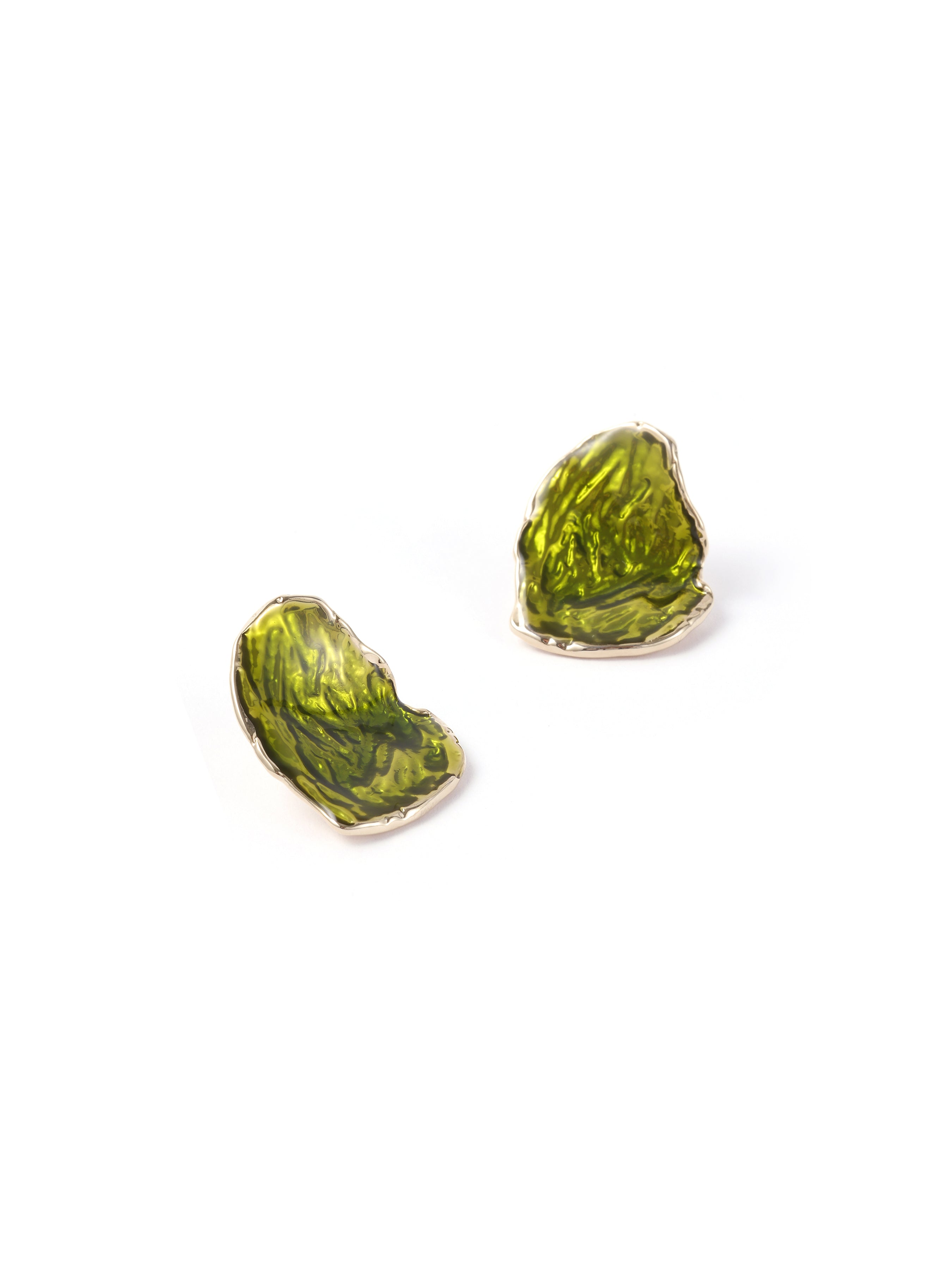 Green Emerald Cut Stud Earrings - Ahaselected