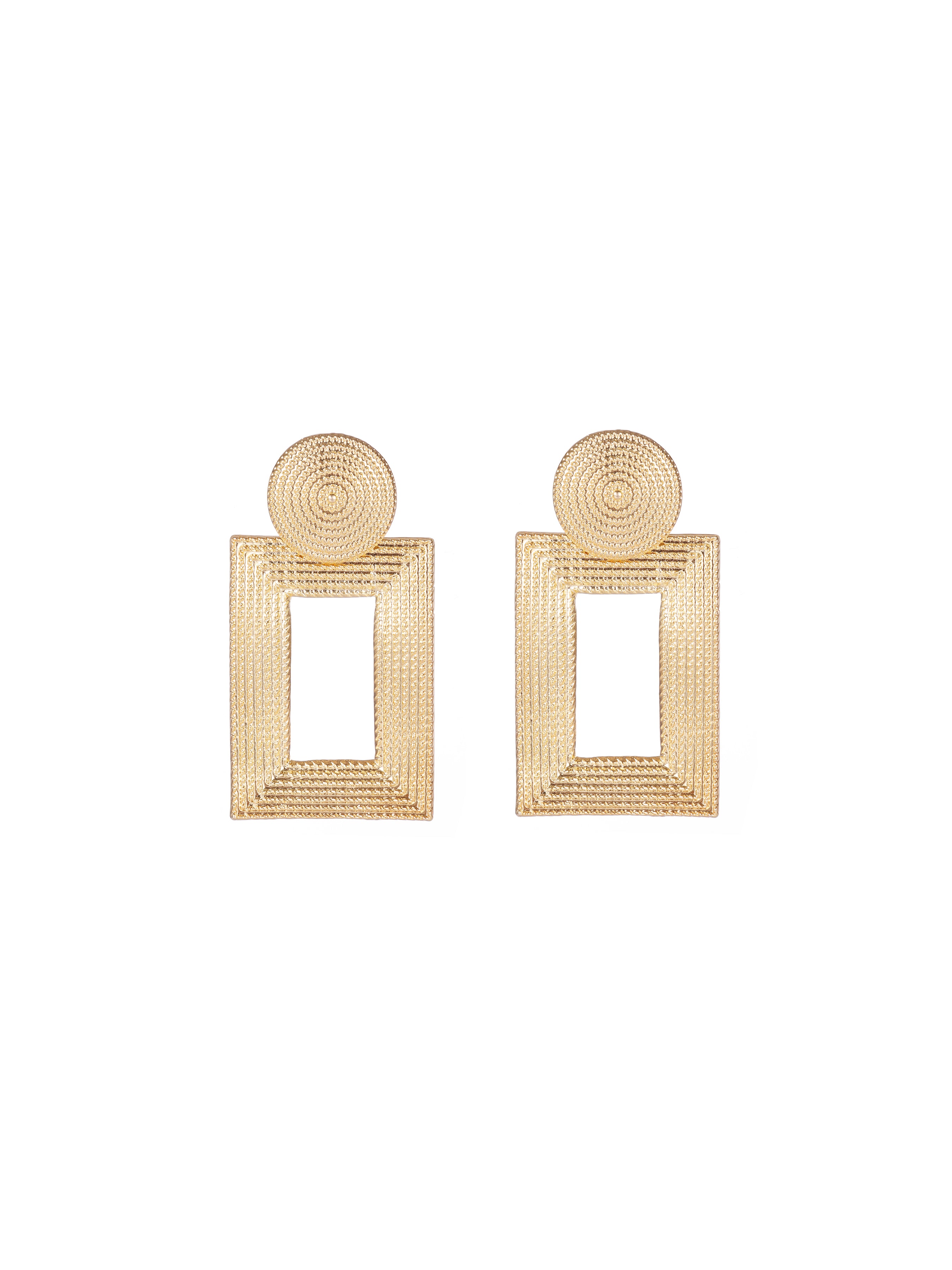 Women's Statement Metal Geometric Earrings - Ahaselected