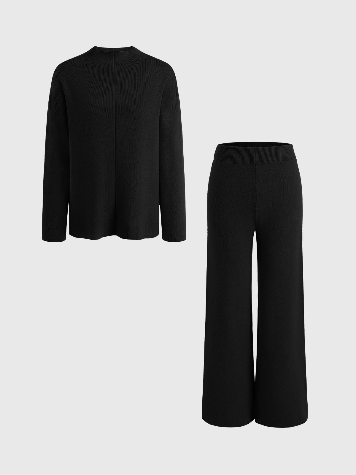 Loose Casual Sweater & Soft Pant 2 Piece Lounge Set - Ahaselected