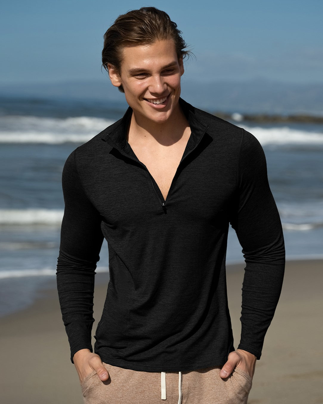 Softest Performance Tech Half Zip With Side Pocket - Ahaselected
