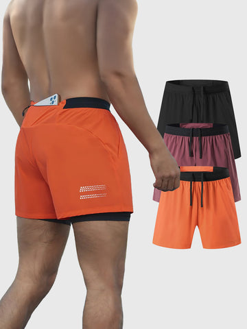 3er-Pack 5" Pace Breaker Short 2-in-1 gefüttert