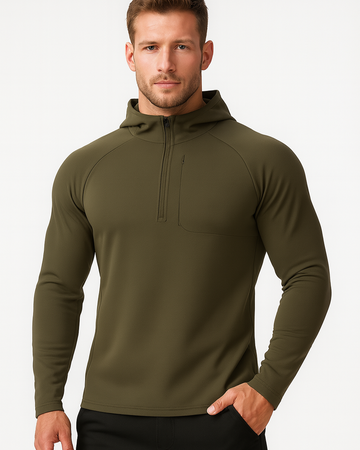 Men's Hooded Half-Zip Pullover