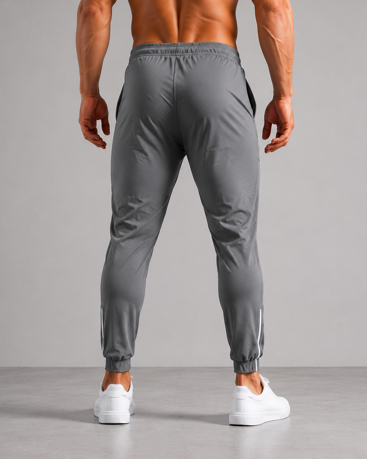 Men’s Lightweight Quick Dry Jogger Pants with Zipper Ankles