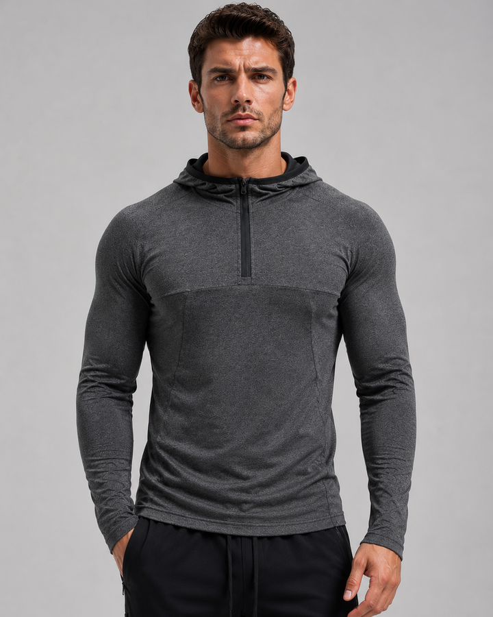 Men’s Long-Sleeve Hooded Active T-Shirt