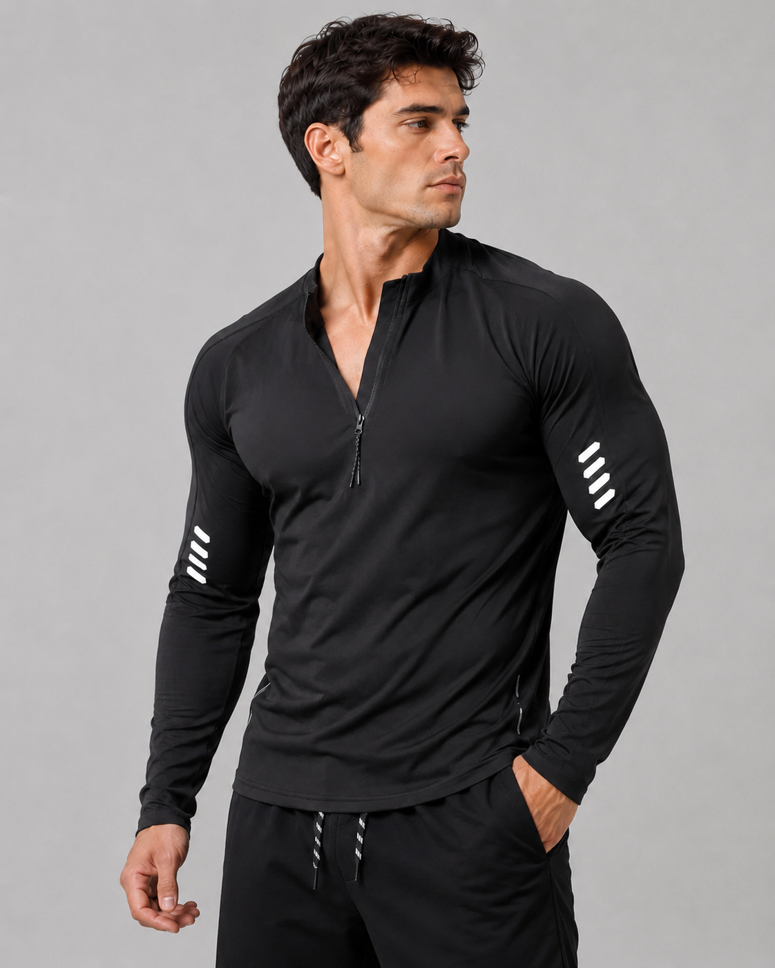 Evolution Half Zip Langarmshirt Workout Baselayer