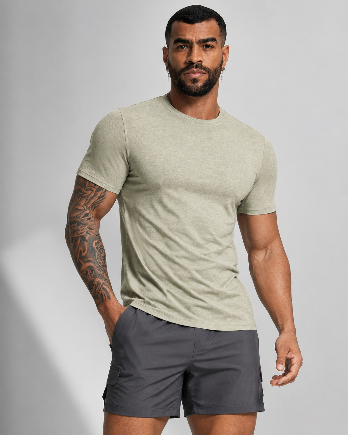 Men's Merino Wool Blend Short Sleeve Athletic T-Shirt-thumbmail-6