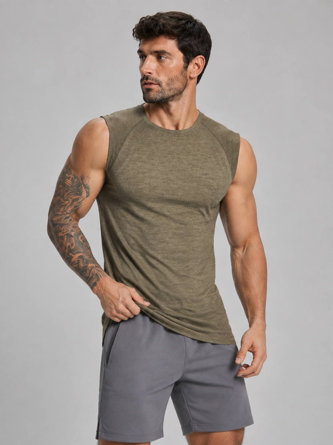 Men's Seamless Sleeveless Quick Dry Workout Tank-thumbmail-45