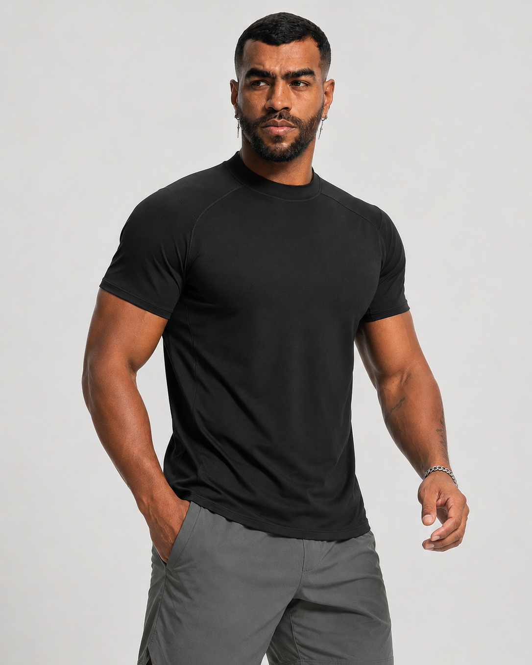 Men's Crew Neck Stretch Performance T-Shirt-thumbmail-1