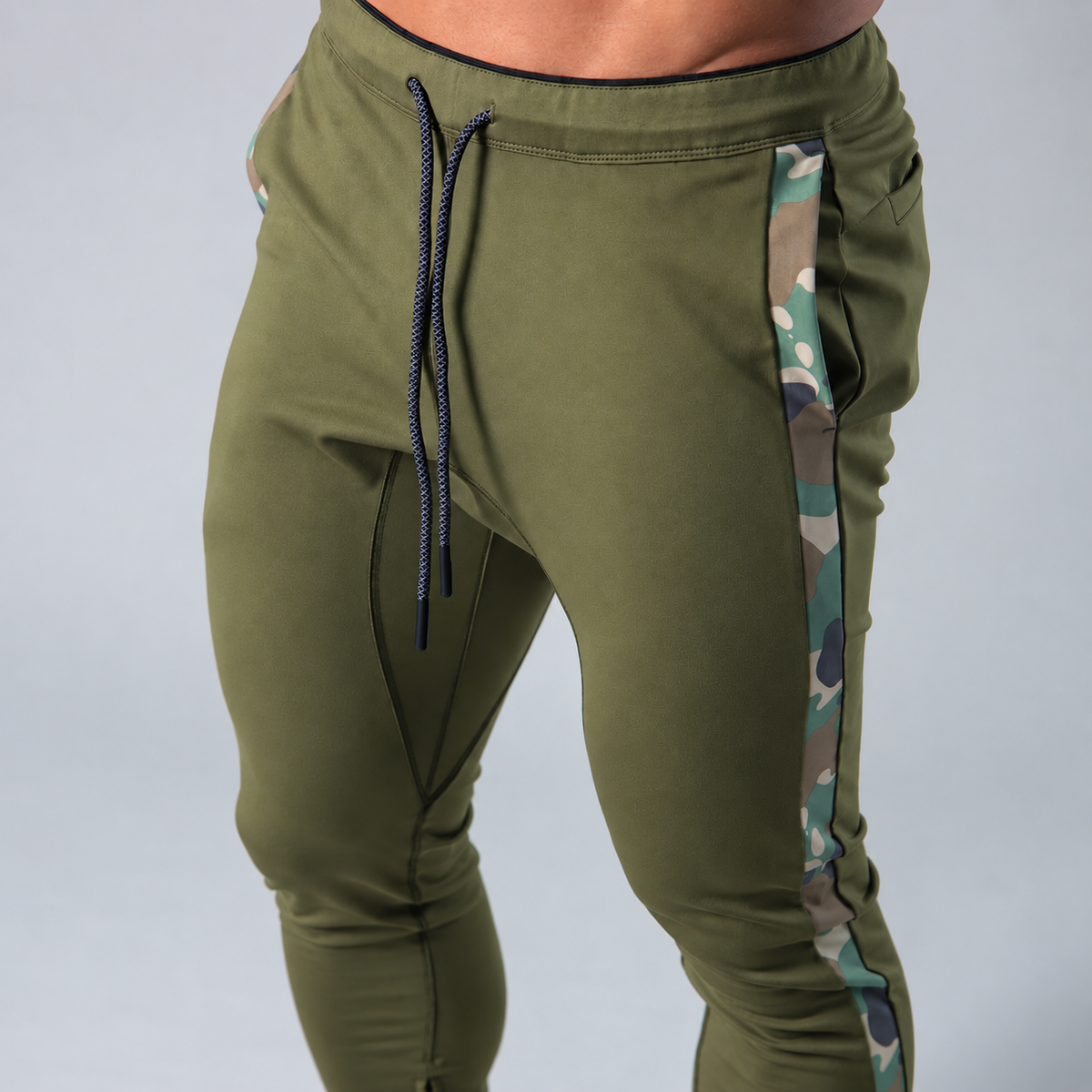 Men’s Camo Panel Athletic Ankle Zip Joggers-thumbmail-4