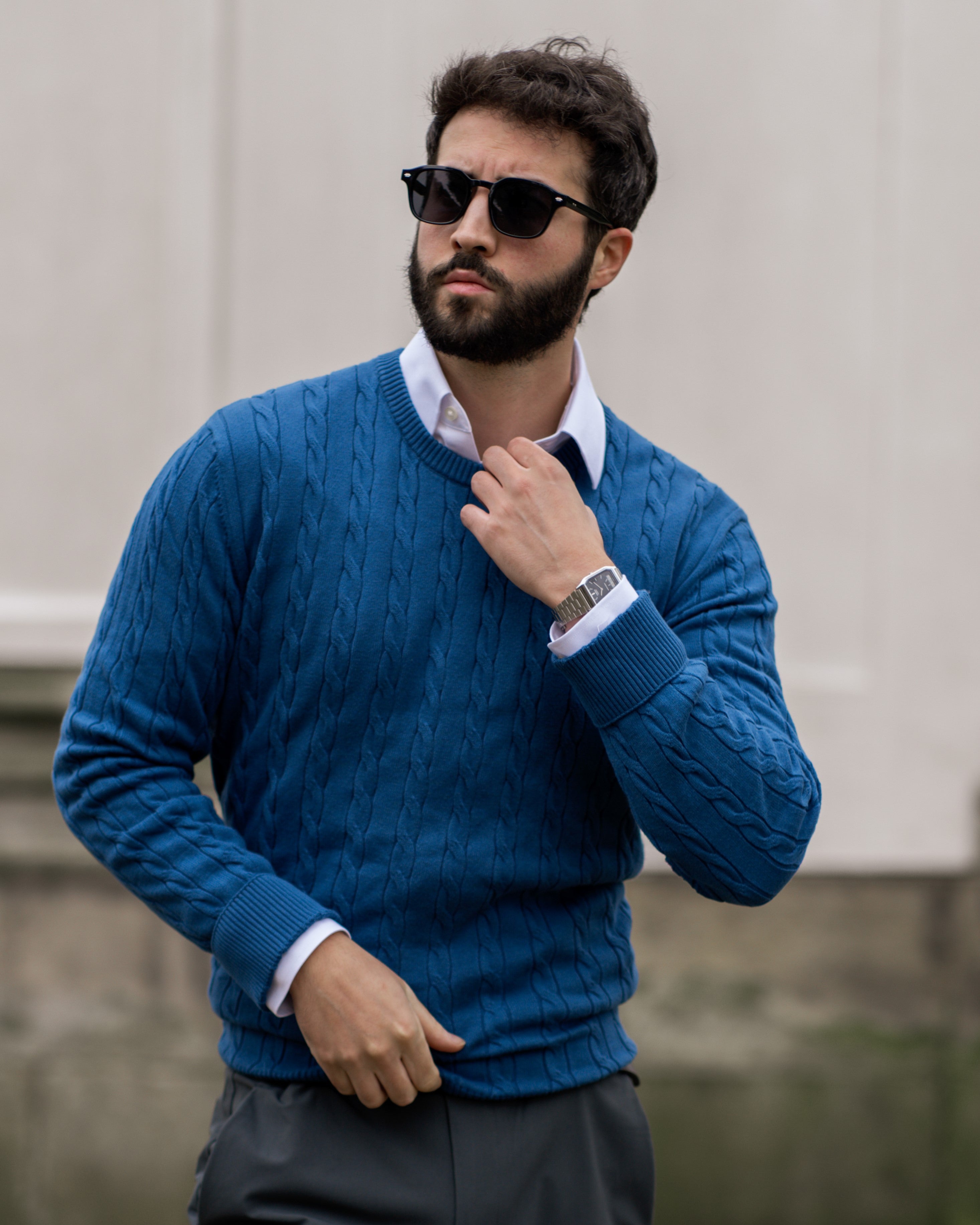 Giraffe Cable Knit Sweater New - Ahaselected