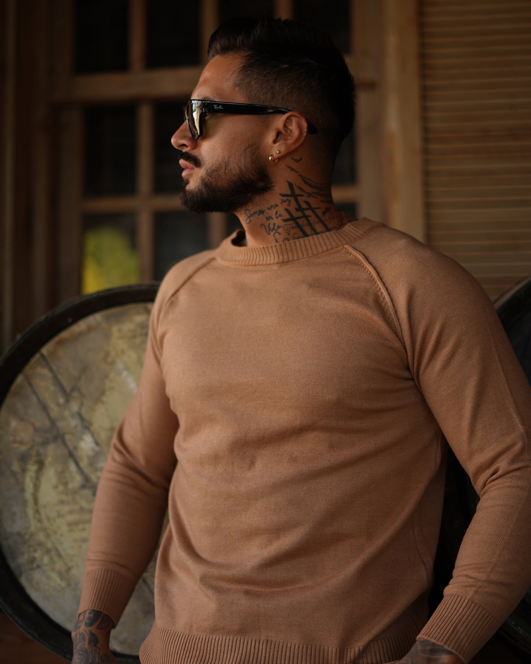 Crewneck Raglan Pullover Sweater - Ahaselected