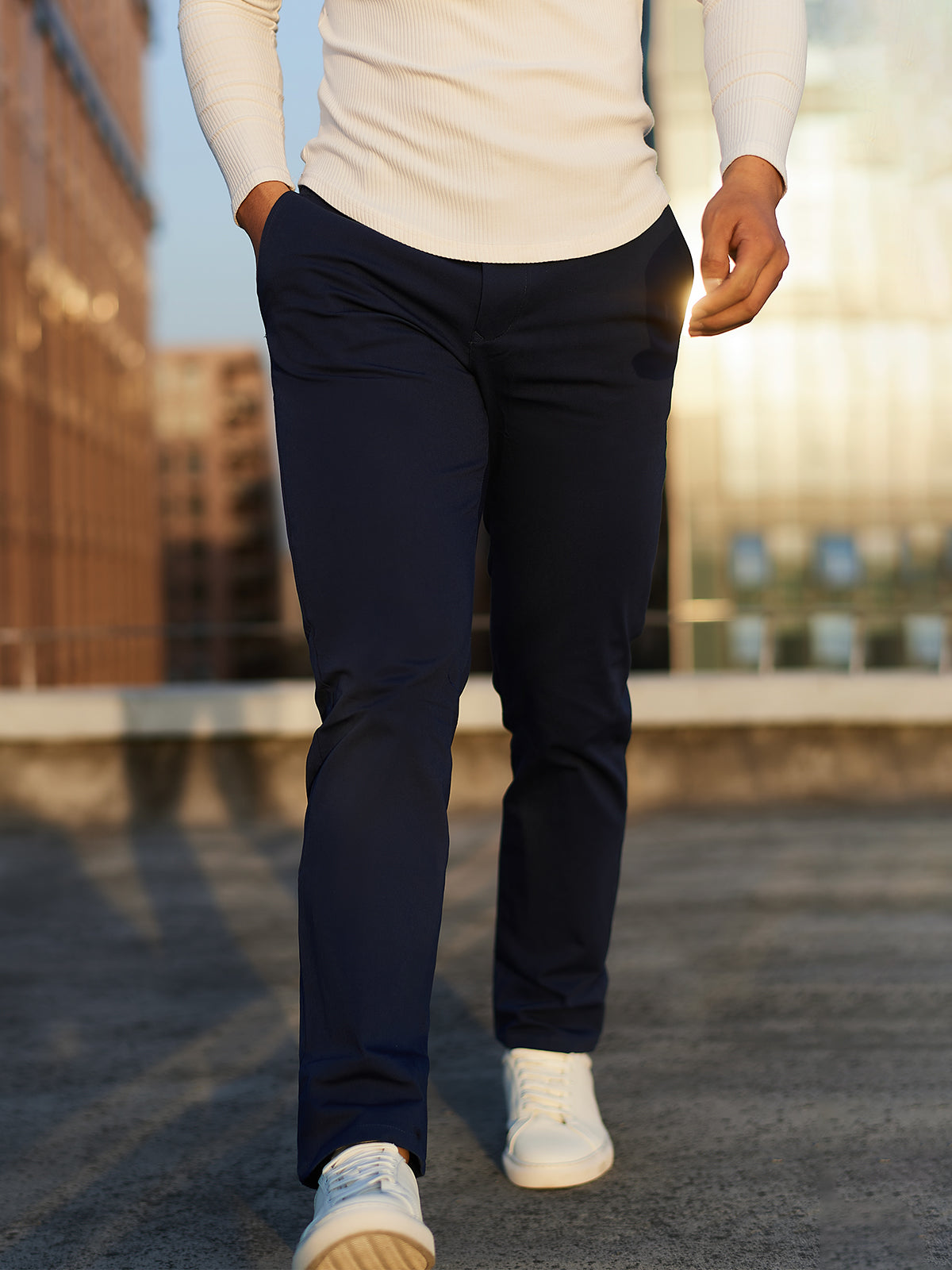 Everyday Stretch Non-Iron Cotton Chino Performance Pocket - Ahaselected
