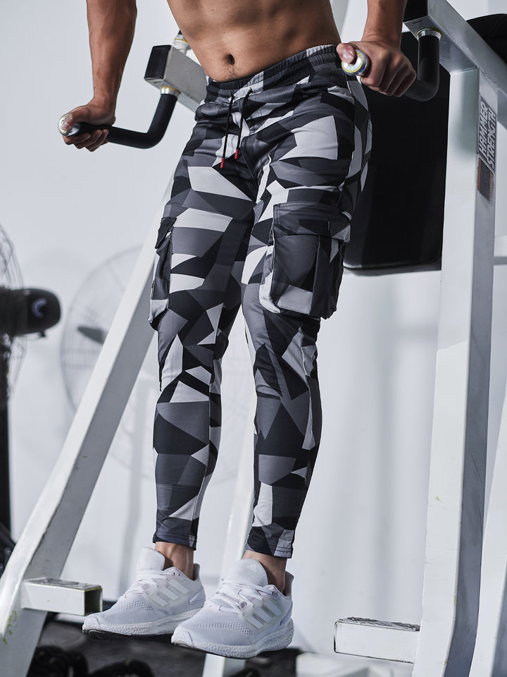 M's Check Print Cargo Pant