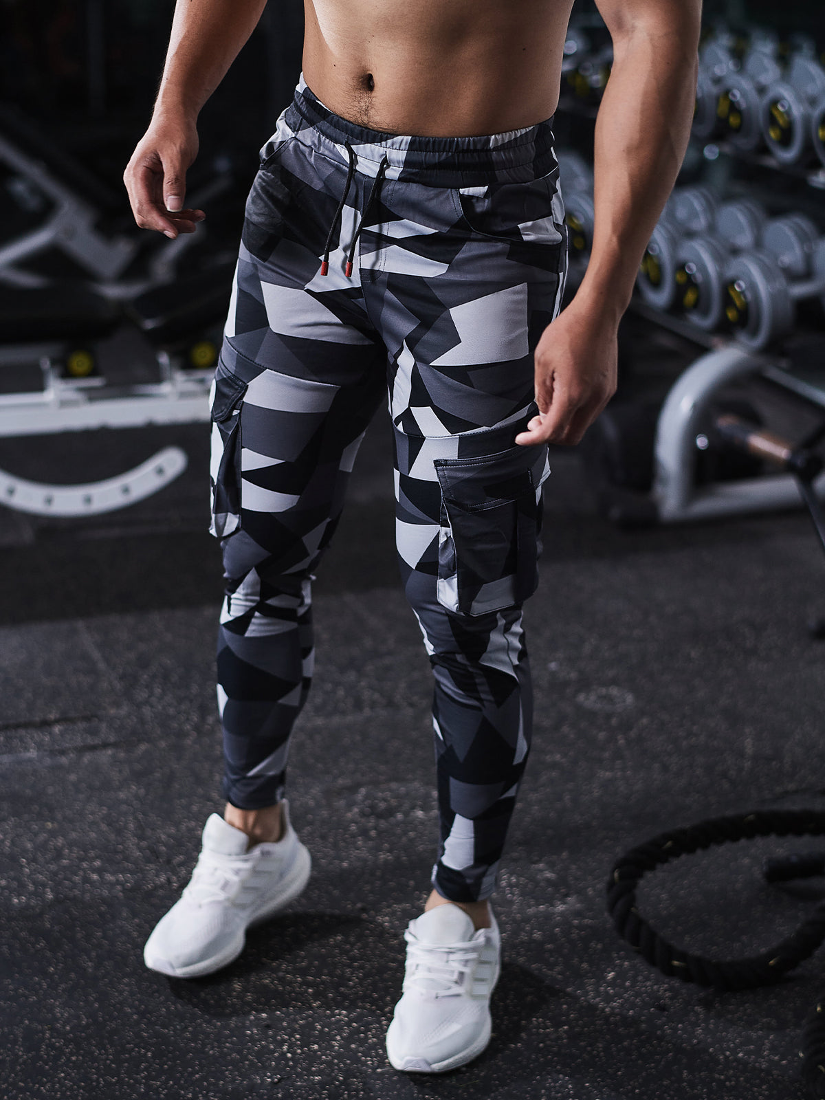 All Season Essential Check Print Cargo Jogger Pants - Ahaselected