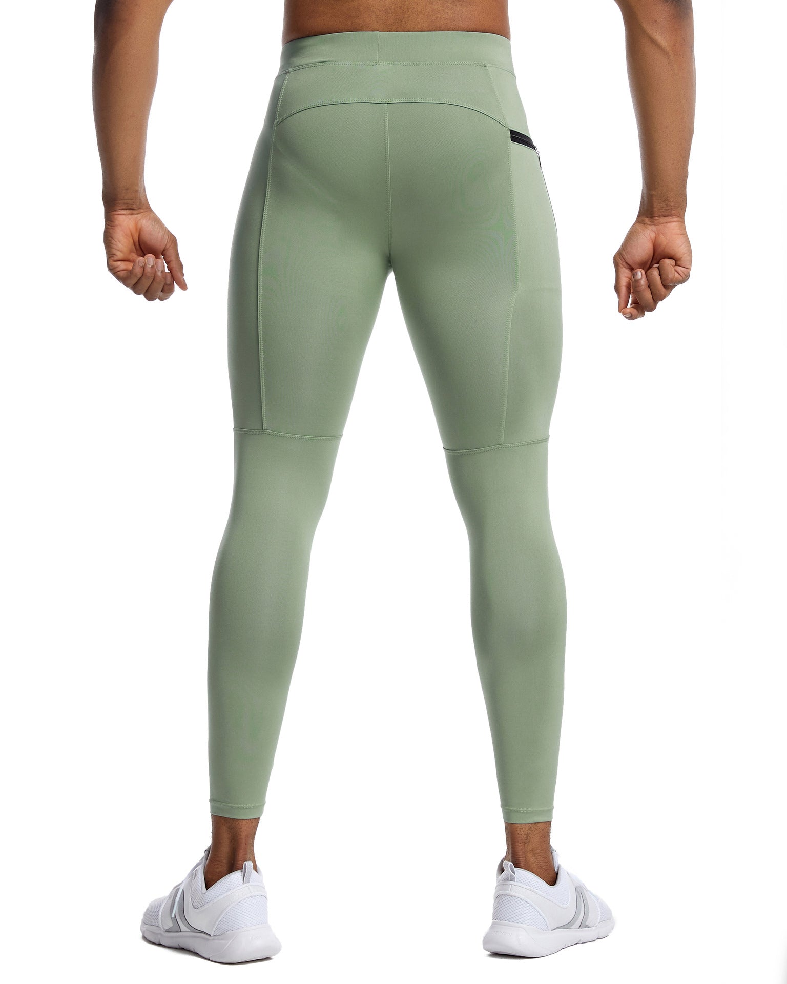 Compression Leggings With Zip Pocket - Ahaselected