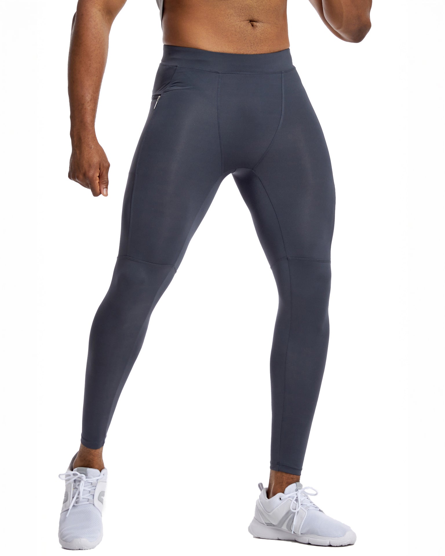 Compression Leggings With Zip Pocket - Ahaselected