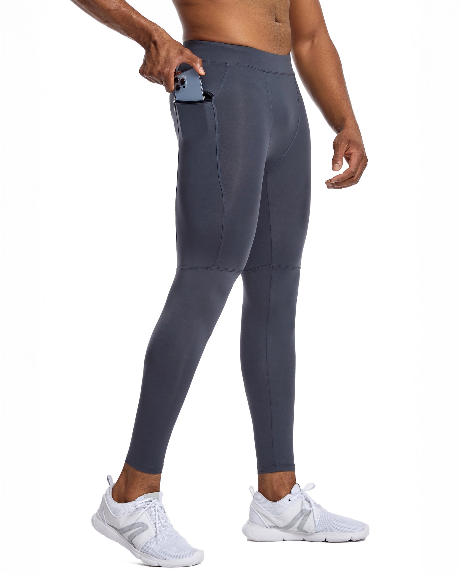 Compression Leggings With Zip Pocket - Ahaselected