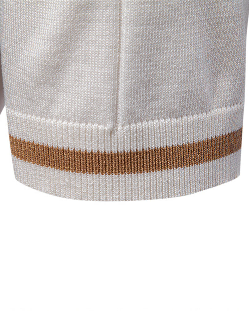 Striped Everyday Polo Knit Shirt - Ahaselected