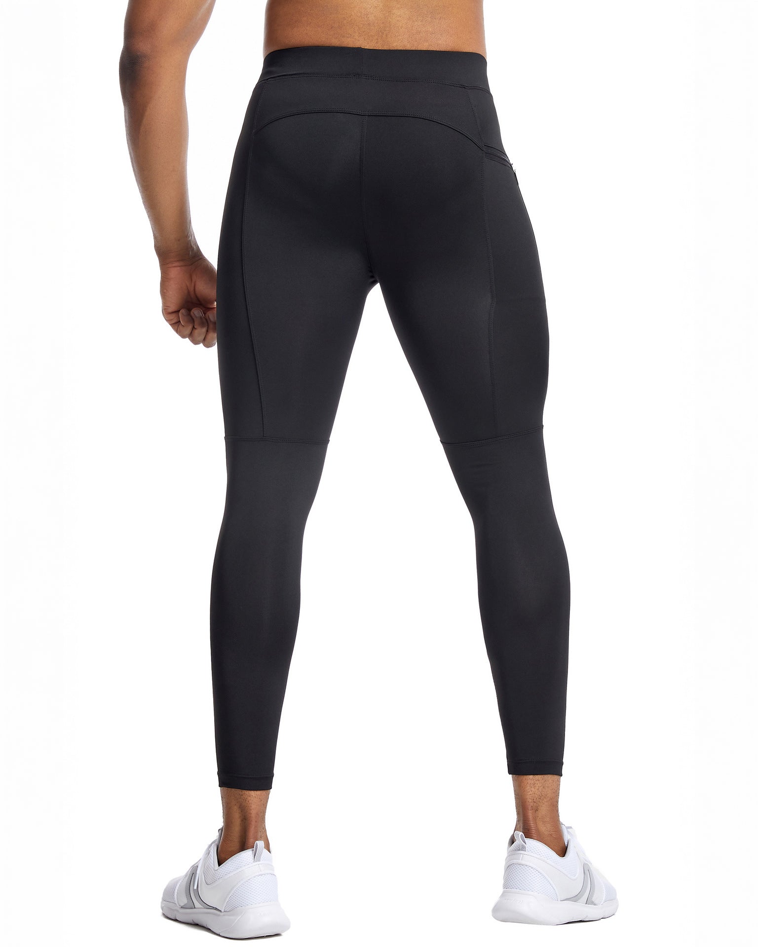 Compression Leggings With Zip Pocket - Ahaselected