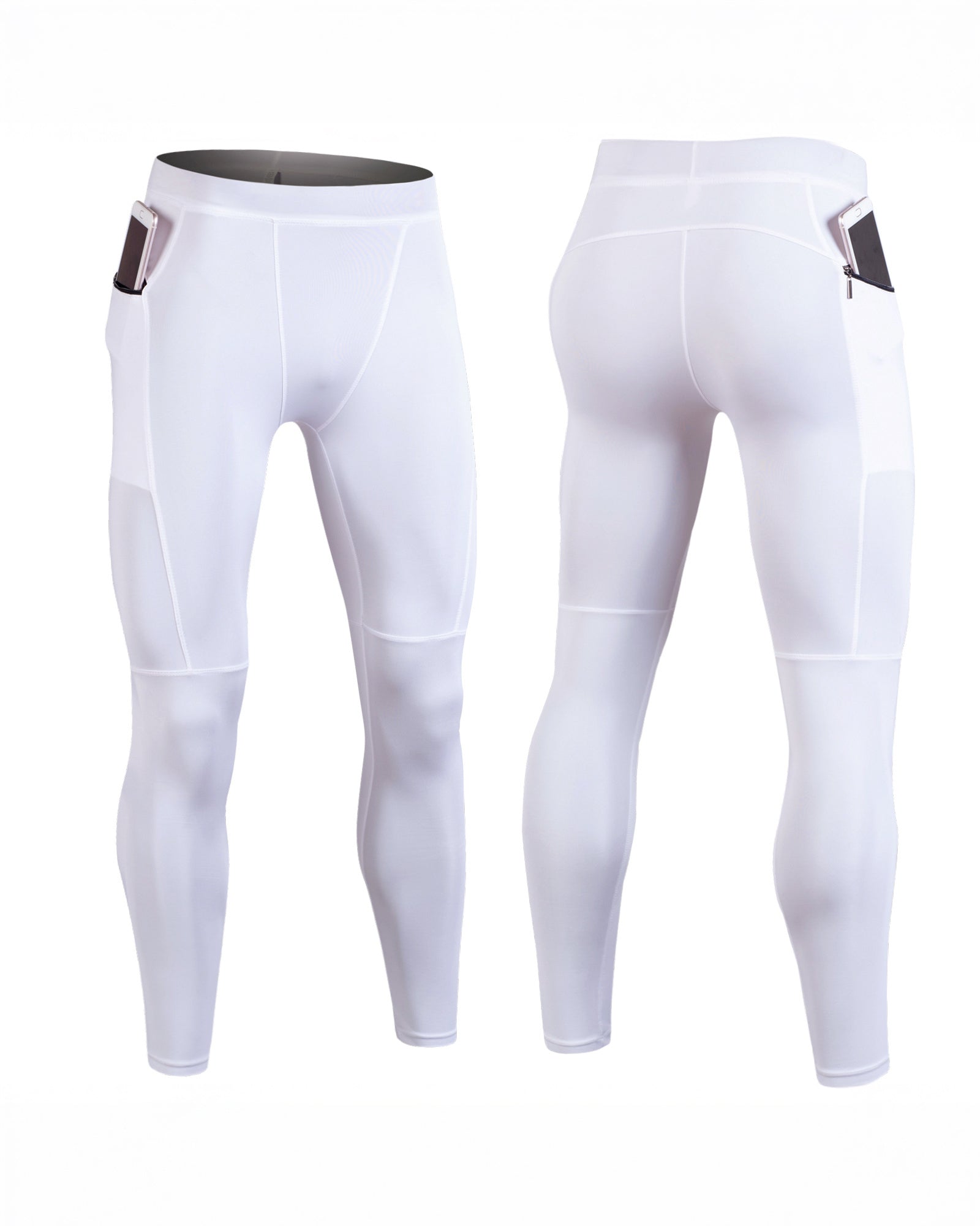 Compression Leggings With Zip Pocket - Ahaselected