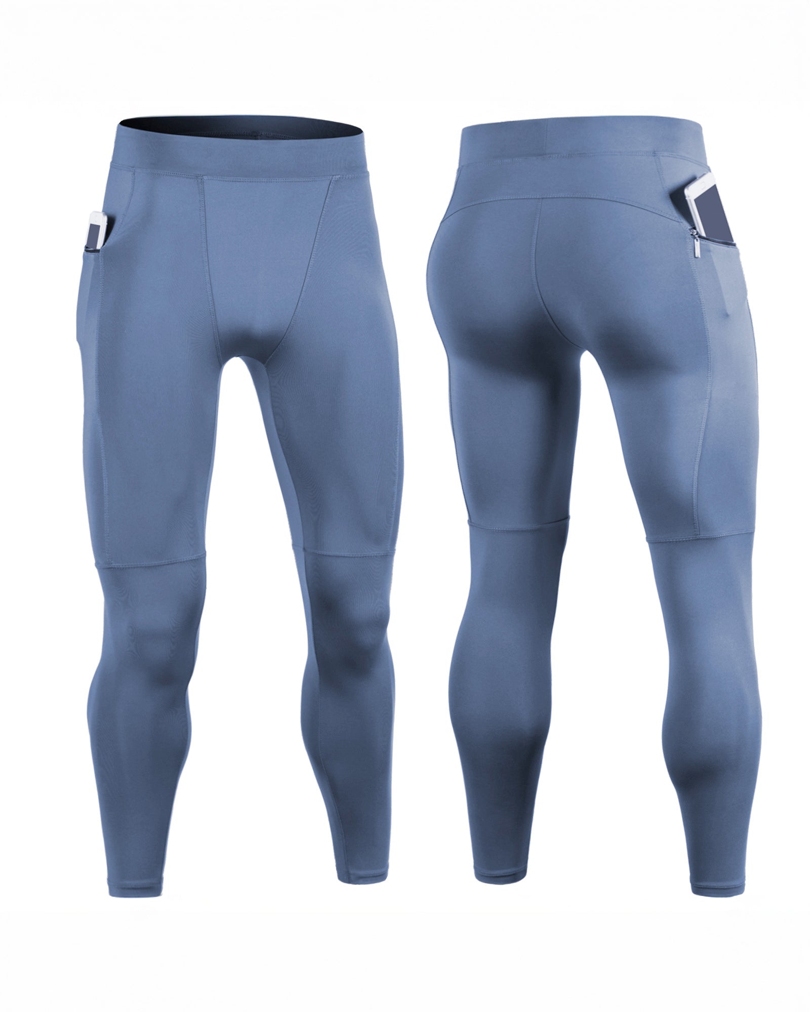 Compression Leggings With Zip Pocket - Ahaselected