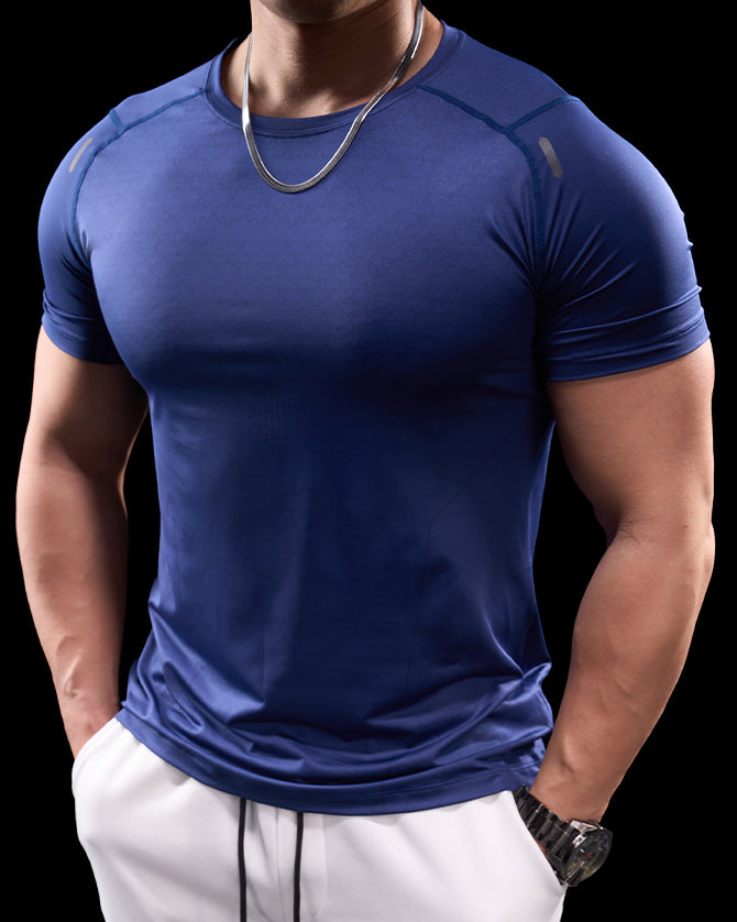 Quick Dry Short Sleeve Gym T-shirt - Ahaselected