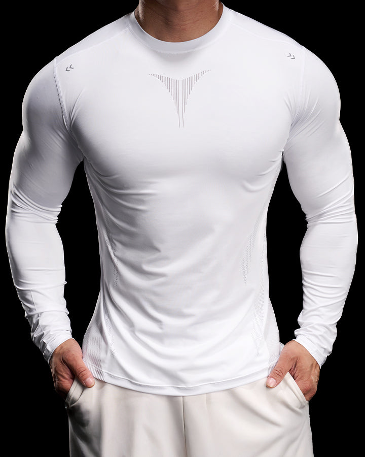 Performance Long Sleeve Tee Crew Neck Quick Dry - Ahaselected