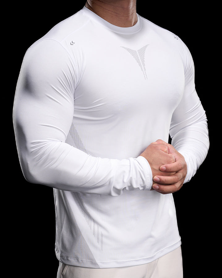 Performance Long Sleeve Tee Crew Neck Quick Dry - Ahaselected