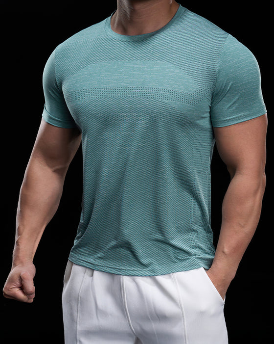 Quick Dry Short Sleeve Tee Crew Neck New - Ahaselected