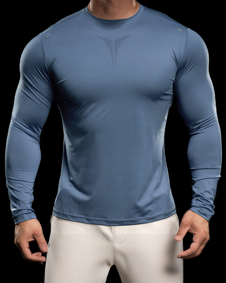 Performance Long Sleeve Tee Crew Neck Quick Dry - Ahaselected