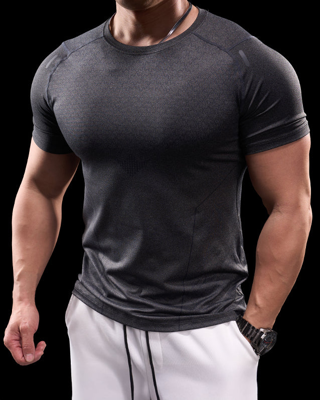 Quick Dry Short Sleeve Gym T-shirt - Ahaselected